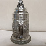 Олов'яний пивний кухоль з кришкою Німеччина, фото 2