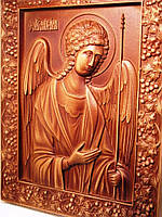 Икона резная деревянная "Арх. Михаил" (30х23см)