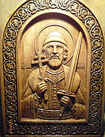 Икона резная деревянная "Св. Князь Игорь" (30х22см)