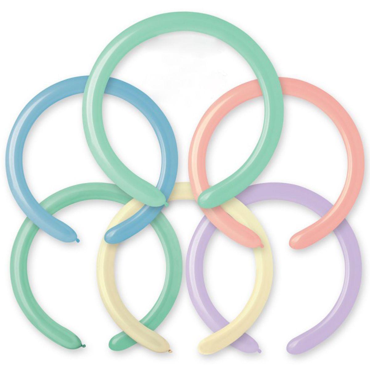 G ШДМ 260-2 пастель macaron асорті Латексні кулі для моделювання, фото 1