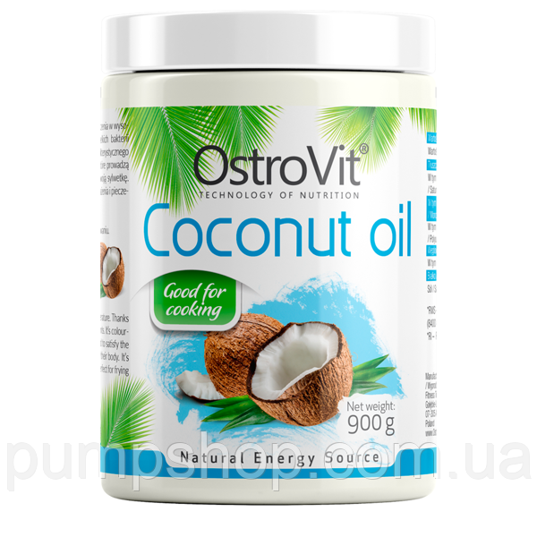 Кокосовое масло OstroVit Coconut Oil 900 г - фото 1 - id-p1100621480