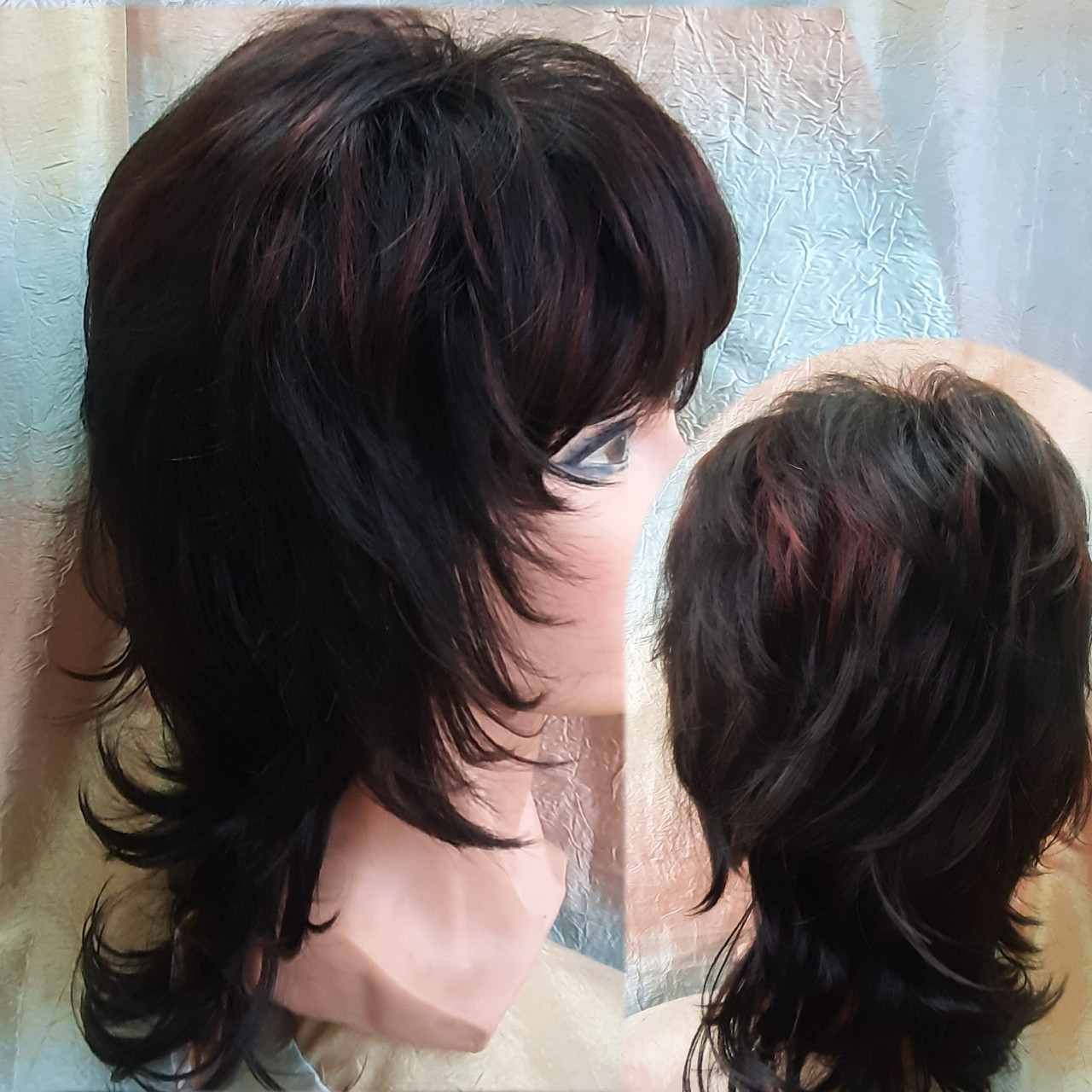 Перука каскад довгий канекалону шоколадний мікс Е3460-2Н99Т, фото 1