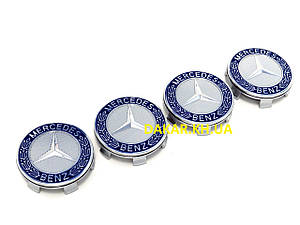 Ковпачки ступиці колеса Mercedes сині з підсвіткою