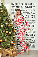 Новорічна жіноча піжама з вирізом на попі "Губи" Преміум