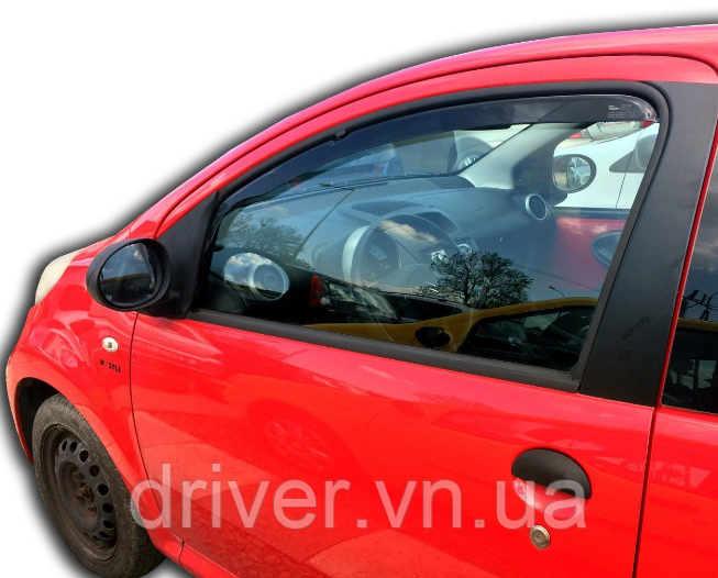 Дефлектори вікон вставні Citroen C1/Peugeot 107 3D 2005-> 2шт