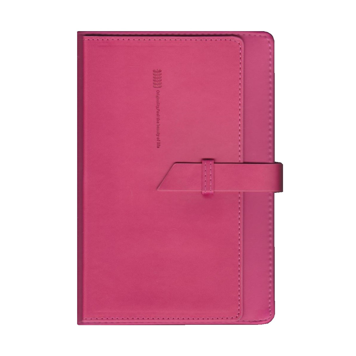 Щоденник недатований на клапані А5, 150л., клітка №2909, малиновий з кишенями, фото 1