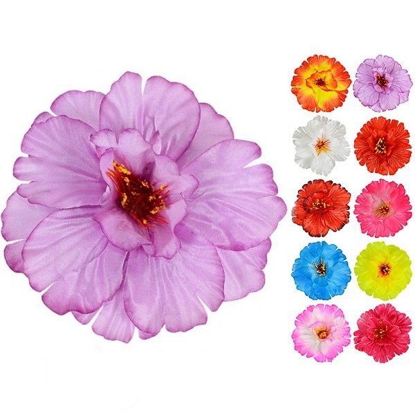 Штучні квіти в голові Гібіскус атлас 12см за 50 шт. в УП, фото 1