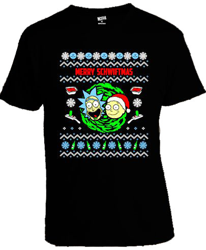 Футболка Risk and Morty Merry Schwiftmas