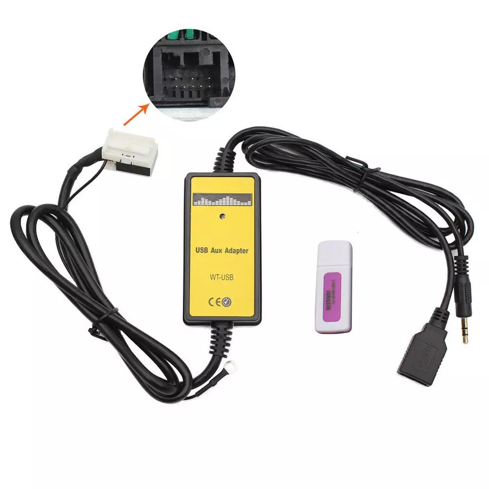 AUX, USB адаптер для штатної магнітоли Volkswagen, Skoda, Audi