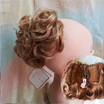 Шиньйон-накладка коротка на гребінцях світло-мідна 988-27С