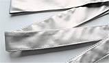 Жіночий пояс кушак широкий сріблястий, фото 2