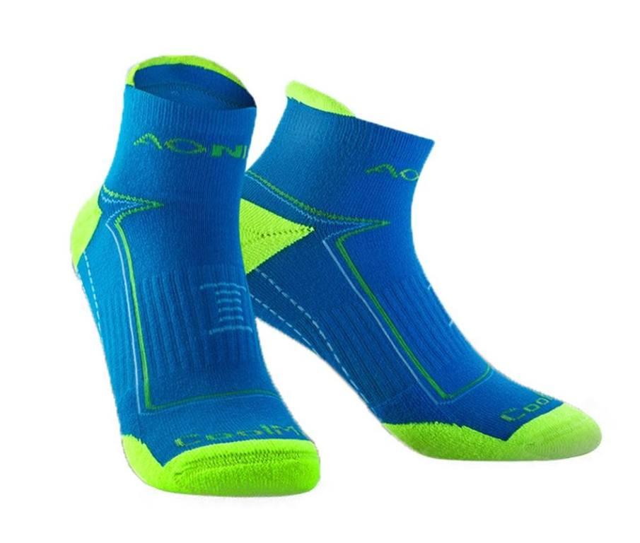 Шкарпетки спортивні AONIJIE CoolMAX 43-46 Салатово-бірюзовий, фото 1