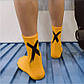 Шкарпетки високі в стилі хіп-хоп Х 41-45 Світло-жовтий з чорним, фото 2
