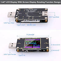 Usb тестер, вольтметр амперметр UT21 з Bluetooth