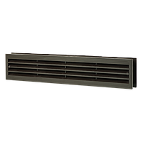 Решетка вентиляционная прямоугольная Домовент ДВ 430/2 коричневая, 80х434 мм