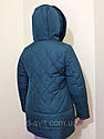 Дитяча зимова куртка на дівчинку підліток з мутоном "Ромбіки" Розміри 146- 152, фото 2