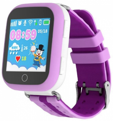 Дитячий розумний смарт-годинник з GPS Smart Baby Watch Q100 Lilac (Бузковий)