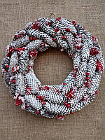 Новорічний, різдвяний вінок на двері діаметр 35 см