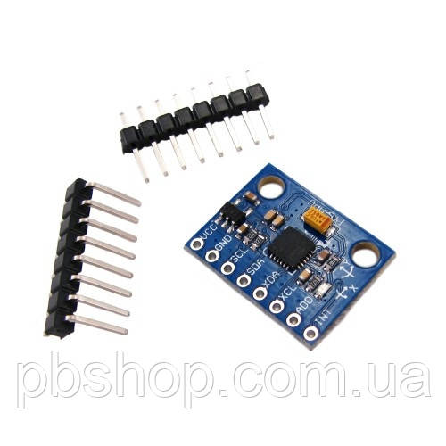 3-осьовий гіроскоп акселерометр GY-521 MPU-6050 для Arduino, фото 1