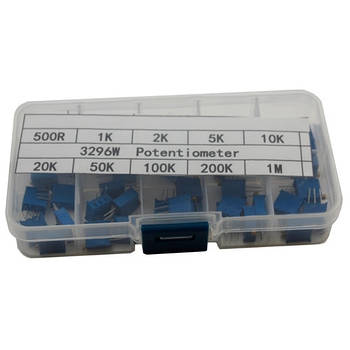 Потенціометри 3296W 50шт 500Ом - 1МОм набір