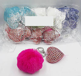 Брелок Сердечко з пампоном