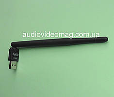 USB WiFi адаптер 7601, 5 dB, 150 Мбіт/с. 802.11 b/g/n для DVB-T2 тюнерів