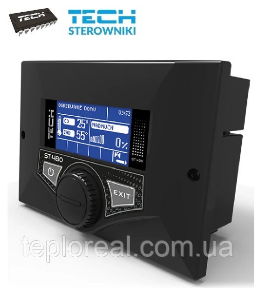 Автоматика для твердотопливных котлов с автоподачей Tech ST-480 (Польша) - фото 1 - id-p1100926220