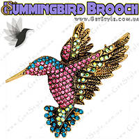 Брошка Колібрі "Hummingbird Brooch" подарункове паковання