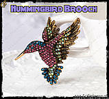 Брошка Колібрі — "Hummingbird Brooch" подарункове паковання, фото 6