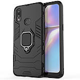 Ударостійкий чохол Transformer Ring під магнітний тримач для Samsung Galaxy A10s A107 2019 Чорний, фото 3