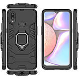 Ударостійкий чохол Transformer Ring під магнітний тримач для Samsung Galaxy A10s A107 2019 Чорний, фото 5