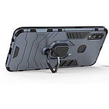 Ударостійкий чохол Transformer Ring під магнітний тримач для Samsung Galaxy A10s A107F Сірий/Metal slate, фото 3