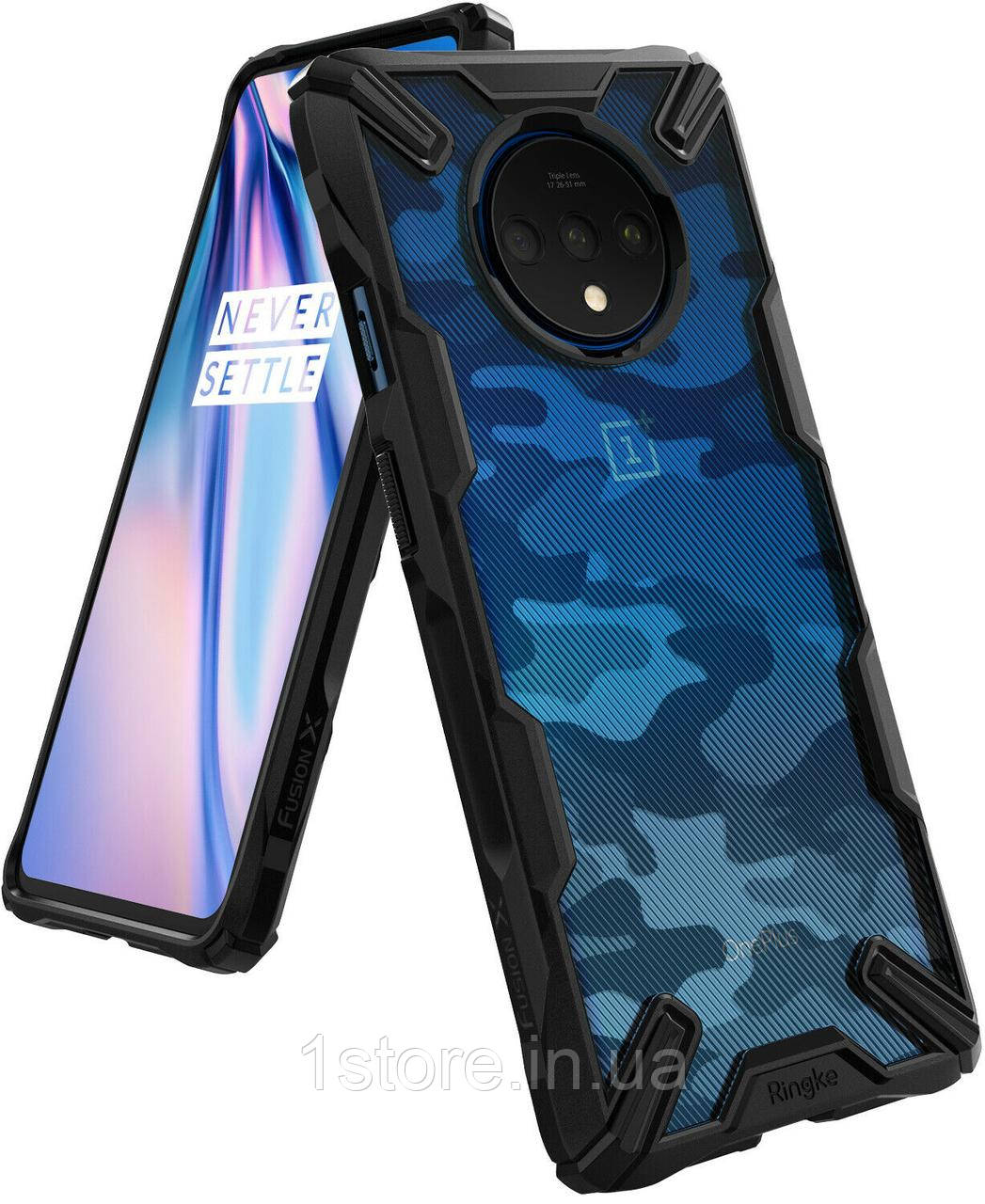 Чехол Ringke Fusion X Design OnePlus 7T Camo Black