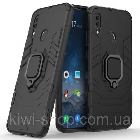 Ударостійкий чохол Transformer Ring під маг. держ. для Xiaomi Redmi Note 7 / Note 7 Pro / Note 7s — чорний