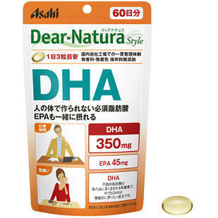 Asahi Dear Natura DHA та EPA з вітаміном Е, Омега-3, риб'ячий жир, 180 капсул на 60 днів прийому.