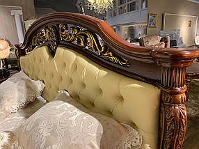 Спальний престижний гарнітур із шафою 4Д, коричневий, Афіна, фото 3