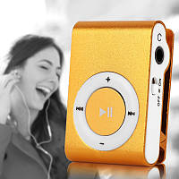 Міні MP3 плеєр алюмінієвий кліпса + вакуумні навушники + USB перехідник. Мп3 плеєр для спорту, бігу SA22P