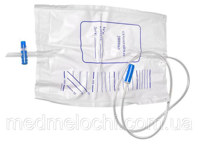 Сечоприймач 2000 мл  зі зливн. клапаном та з'єднувальною трубкою 90см JS