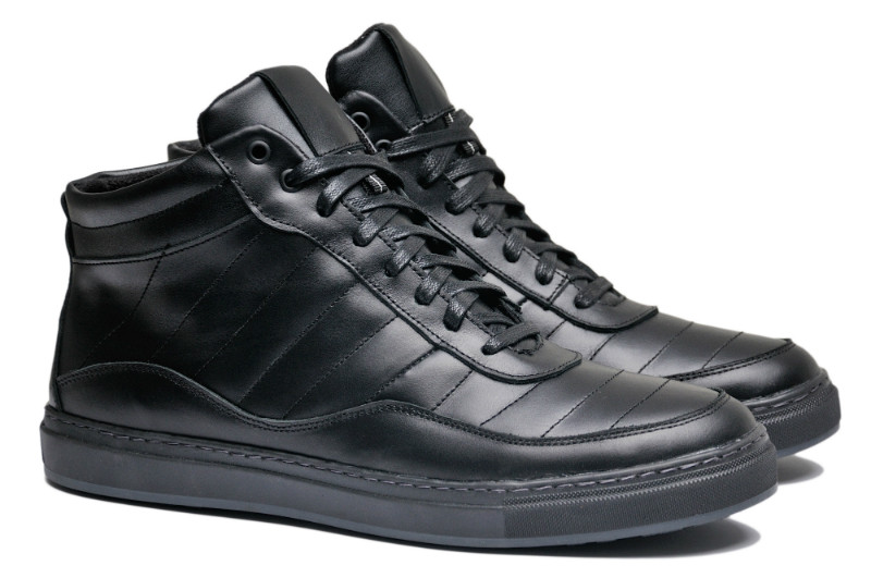 Чоловічі зимові черевики з нат. шкіри великого розміру Black NK-01 р. 46 47 48 49 50