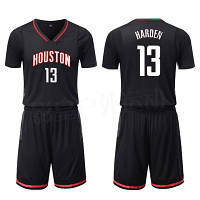 Черная баскетбольная форма Харден Хьюстон Рокетс футболка+шорты Harden Houston Rockets