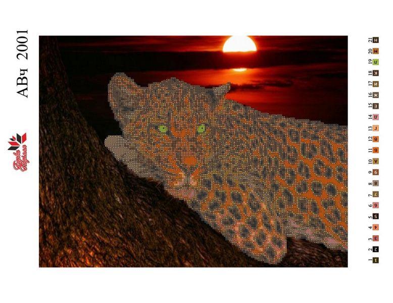 Алмазна вишивка АВч 2001 Гепард (часткова зашивання)