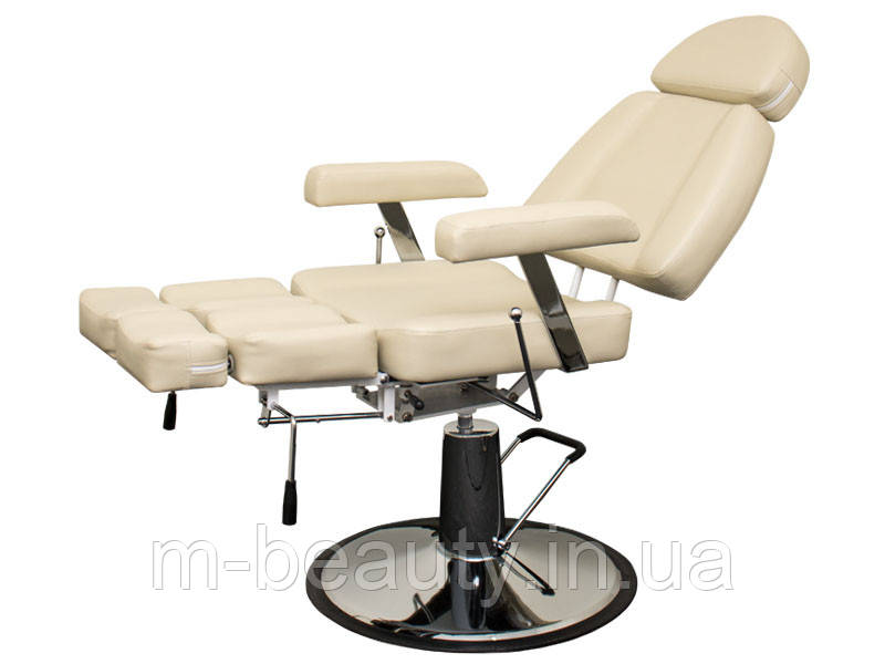 Педикюрное крісло кушетка на гідравліки роздільна підніжка для клієнтів педикюру 227В2, фото 1