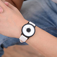 Жіночий годинник білий циферблат, наручний жиночий годинник, кварцовий жіночий наручний годинник