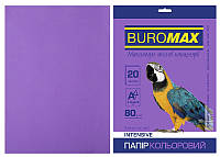 Бумага цветная А4 Buromax INTENSIV 80гм2 фиолетовый 20л.(BM.2721320-07)