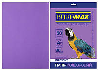 Бумага цветная А4 Buromax INTENSIV 80гм2 фиолетовый 50л. (BM.2721350-07)