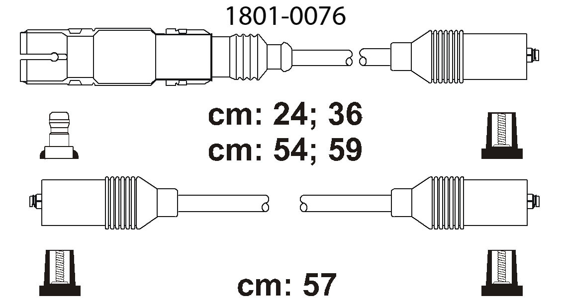 Дроти запалювання VW PASSAT B3/B4, GOLF III бронепроводи
