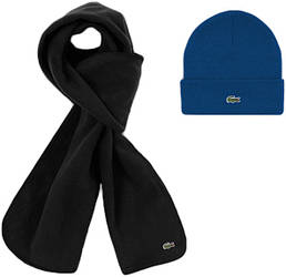 Теплая шапка и шарф Lacoste (ориг.бирка) зима