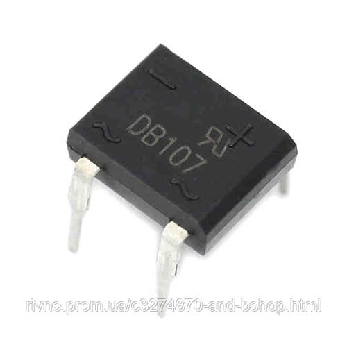 Чип DB107 10ШТ DIP-4 Діодний міст 1A 1000В, фото 1