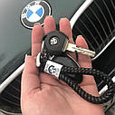 Шкіряний автомобільний брелок BMW Чорний, фото 4