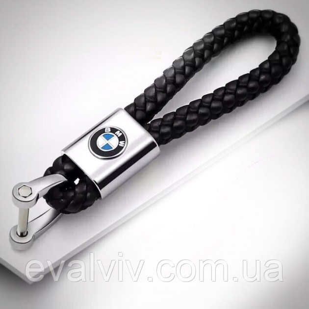 Шкіряний автомобільний брелок BMW Чорний